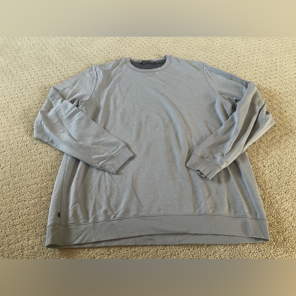 Travis Mathew Gray Crewneck Pullover Sweatshirt Size XL Bin 218